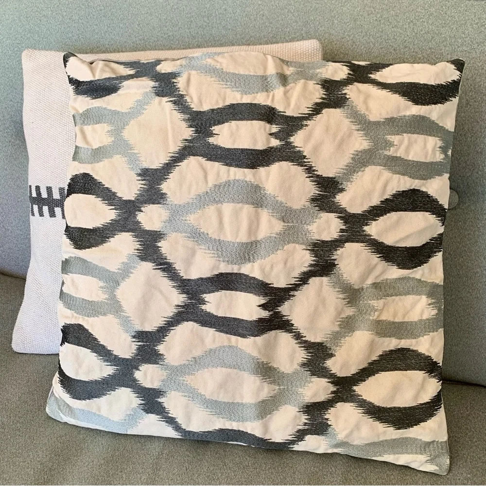 West Elm Ikat Modern Square Pillowcase